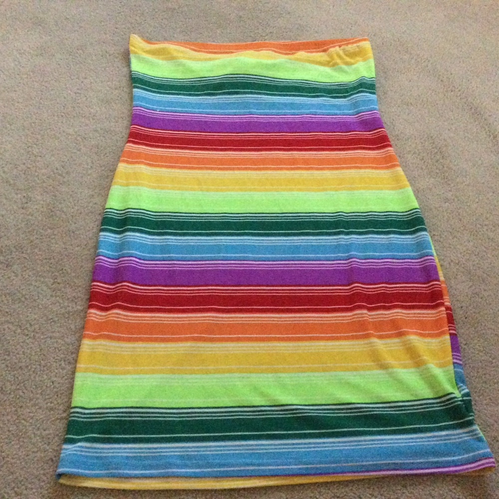 MultiColored strapless dress by Love ❤️